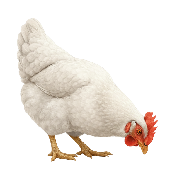 ilustración de una gallina blanca